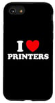 iPhone SE (2020) / 7 / 8 I Love Printers Funny Computer Cartridge Ink Paper Print Fan Case