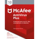 McAfee AntiVirus Plus - 10 appareils - Renouvellement 1 an