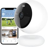 1080P Camera Surveillance WiFi Exterieur sans Fil Batterie, Vision Nocturne en Couleur Telephone a Distance, Détection de Mouvement/Personne, Cloud/8 Go de Stockage, Audio Bidirectionnel, IP66