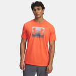 Haut à manches courtes Under Armour Boxed Sports pour homme Fire / Mod Gris 3XL