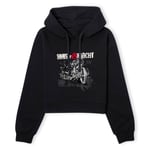 Sons of Anarchy Motorbike Reaper Women's Cropped Hoodie - Black - XS - Noir