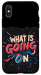 Coque pour iPhone X/XS Costume de discours Cool What is going on