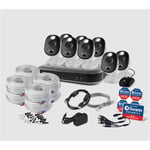 Swann 8MP/4K 8 Channel DVR Security System: DVR-5580 with 2TB HDD & 8 x PRO-4KWLB