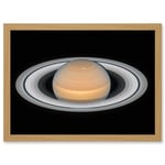 Hubble Space Telescope Image Saturn Opposition 2018 Portrait Of Opulent Ring World Solar System Gas Giant Planet Art Print Framed Poster Wall Decor