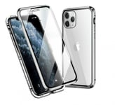 Gennemsigtig Iphone 12 Pro Max magnetisk glasæske, Sølv