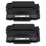 2 Black XL Toner Cartridges to replace Q7551X (51X) Compatible with HP Printers