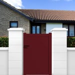 Portillon aluminium modèle plein en kit dimensions L.1000 (entre piliers) x H.1500 mm Couleurs Rouge (ral 3004)