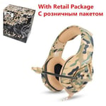 ONIKUMA K1 Camouflage Gaming Headset Dee Bass Game Casque PS4 ¿couteurs avec Micro pour PC Moblie Phone Nouvelle Xbox Tablet-K1 jaune avec bo¿te_XINENGJI