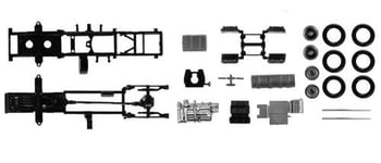 Herpa- Chassis for Tractor Volvo FH Lowliner Content: 2 pcs. Traktor TS FG, 084833, coloré