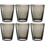 Leonardo Burano 034760 Lot de 6 verres à eau, fabriqués à la main, passent au lave-vaisselle, en verre coloré, gris, 330 ml