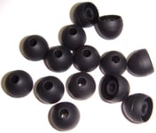 Xcessor Replacement Silicone Earbuds 7 Pairs (Set of 14 Pieces). Compatible With Most In Ear Headphone Brands. Size: SMALL. Black