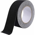 Bande Antidérapante Adhésive pour Escaliers, Friction, Abrasif pour Les Sécurité, Escabeau, Intérieur, Extérieur, Haute Traction, 5cm x 10m, Noir