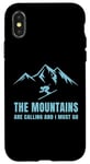 Coque pour iPhone X/XS The Mountains Are Calling And I Must Go Skier Ski Men