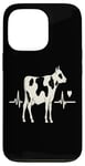 Coque pour iPhone 13 Pro Vache Heartbeat Animal Lover Farm