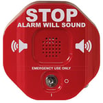 Exit Stopper, STI-6400, Safety Technology International, Emergency Exit Door Alarm, Self Contained Fire Door Alarm, Stop Misuse Unauthorised Access Theft,Red,6.8L x 2.7W centimetres