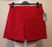 Polo Ralph Lauren Prepster Swim Shorts Beachwear Red Size Small 32 Waist