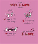 Wife Humour Poam Valentine's Day Greeting Card