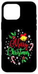 iPhone 16 Pro Max Merry Christmas Happy holidays Jingle Bells and Snowflakes Case