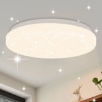 Gbly - Plafonnier led Chambre - Ø21cm Lampe de Chambre Ciel étoilé 15W Blanc Neutre Éclairage de Plafond de Couloir Rond Décoration Étoile pour