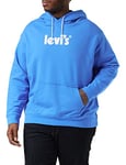 Levi's Men's Relaxed Graphic Sweatshirt Hoodie, Poster Logo Hoodie Palace Blue, M