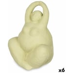 Figurine Décorative Vert Dolomite 14 x 18 x 11 cm (6 Unités) Femme Yoga