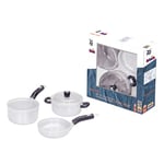 Theo Klein 9435 WMF Set de Trois casseroles I Set de Cuisson et Accessoires de Cuisine pour Enfants, de Haute qualité I Jouet pour Enfants à partir de 3 Ans