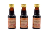 3 x Amaretto (Amande) 25ml - Sans Alcool, Essence pour Vodka, Arôme de Vodka