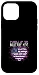 Coque pour iPhone 12 mini Purple Up pour enfants militaires Heart America Military Child