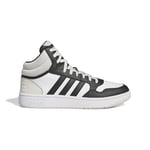 adidas Men's Hoops 3.0 Mid Lifestyle Basketball Classic Vintage Shoes, Cloud White/core Black/Orbit Grey, 12 UK