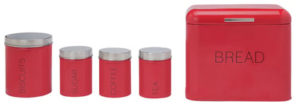 Argos Home 5 Piece Kitchen Storage Set - Poppy Red