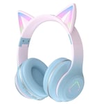 Cute Cat 2.0 - On-Ear Bluetooth Høretelefoner til børn - Blå