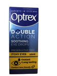 Optrex Double Action Eye Drops For Itchy Watery Eyes Soothing  Lubricating 10ml