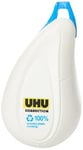 UHU Rouleau correcteur, Plastique, Blanc, 4,7 x 2,3 x 8,3 cm