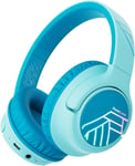 Casque Audio Enfant, Casque Bluetooth Enfant avec Micro, 74/85/94dB Volume Limité, 45 Heures, Hi-Fi Stéréo, Casque Pliable avec Lumières LED Colorées, 2 Fonction de Partage du Casque (Bleu)