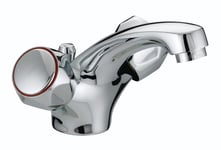 VAC BAS C MT Club Mono Basin Mixer with Pop Up Waste and Metal Heads -