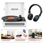 Briefcase Record Player with Bluetooth Headphones & Built-in Speakers USB RP118F