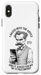 Coque pour iPhone X/XS Une drôle de philosophie de Nietzsche plongée dans l'abîme Mot de passe Wi-Fi