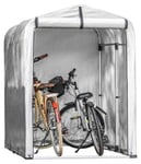 Sobuy Abri De Vélo Bike Shelter Garage Pour Vélo Tente Garage Multifonctionnel Tentes De Vélo Extérieur En Couleur Argent, 120x176x163 Cm, Kls11