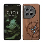 Wooden Case for OnePlus 12 Navigational Compass Mother of Pearl 