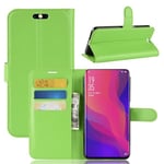 Oppo Find X      Pu Wallet Case    [Green]