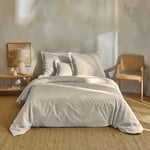 Parure de lit percale unie 260x240 Lin