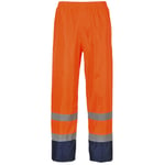 Portwest - Pantalon de pluie Hi-Vis bicolore couleur : Orange/Marine taille xxl