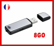 Micro Espion Clé USB Dictaphone Enregistreur 8GO Recorder Vocal Numérique