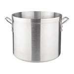 Vogue Deep Boiling Pot 22.7Ltr 286mmx330mm Aluminium Stockpot Saucepan,Silver