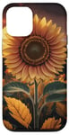 Coque pour iPhone 15 Pro Tournesol fier, rayonne de brillance contre un naturel