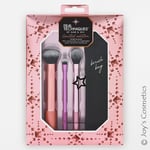 1 REAL TECHNIQUES Limited Luminous Bag + Face + Eye + Cheek Brush Set "RT-1881