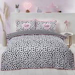 Rapport Dalmatian Black and White Piped Edged Finish Single Duvet Cover Bedding Set