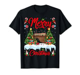 Xmas Tree Lighting Santa Hat Musical Marimba Christmas T-Shirt