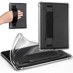 CoBak Clear Case for 6" Kindle 11th Generation 2024 and 2022 - Ultra-Slim Soft TPU Transparent Cover with Hand Strap, Lightweight & Durable Protection, Black