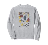 SpongeBob SquarePants Bikini Bottom Houses Map Distressed Sweatshirt